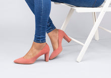 Load image into Gallery viewer, Women's Large Size Heels | CoIX Shoes Marylebone Rose Pink Suede | Sizes US 11, 12, 13, UK 9, 10, EU 44, 45, 46