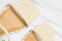 Load image into Gallery viewer, Women's Large Size Sandals | CoIX Shoes Ochi Sandal Cream White Leather | Sizes US 11, 12, 13, 14, UK 9, 10, EU 43, 44, 45, 46