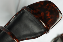 Load image into Gallery viewer, Women's Large Size Sandals | CoIX Shoes Ochi Sandal Tortoise Shell PVC | Sizes US 11, 12, 13, 14, UK 9, 10, EU 43, 44, 45, 46