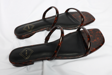 Load image into Gallery viewer, Women's Large Size Sandals | CoIX Shoes Ochi Sandal Tortoise Shell PVC | Sizes US 11, 12, 13, 14, UK 9, 10, EU 43, 44, 45, 46