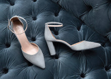 Load image into Gallery viewer, Women's Large Size Heels | CoIX Shoes Seville Gray Suede | Sizes US 11, 12, 13, UK 9, 10, EU 44, 45, 46