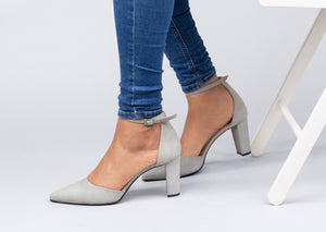 Women's Large Size Heels | CoIX Shoes Seville Gray Suede | Sizes US 11, 12, 13, UK 9, 10, EU 44, 45, 46