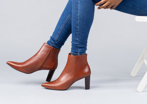 Women's Large Size Boots | CoIX Shoes Dalston Ankle Boot Maple Leather | Sizes US 11, 12, 13, UK 9, 10, EU 44, 45, 46