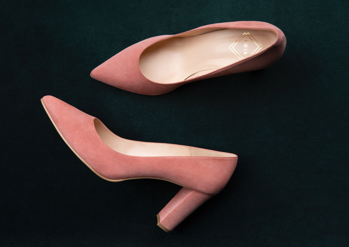 Women's Large Size Heels | CoIX Shoes Marylebone Rose Pink Suede | Sizes US 11, 12, 13, UK 9, 10, EU 44, 45, 46
