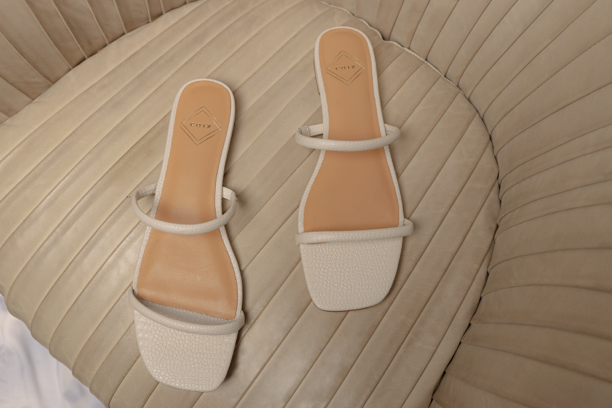 Women's Large Size Sandals | CoIX Shoes Ochi Sandal Cream White Leather | Sizes US 11, 12, 13, 14, UK 9, 10, EU 43, 44, 45, 46