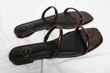 Load image into Gallery viewer, Women&#39;s Large Size Sandals | CoIX Shoes Ochi Sandal Tortoise Shell PVC | Sizes US 11, 12, 13, 14, UK 9, 10, EU 43, 44, 45, 46